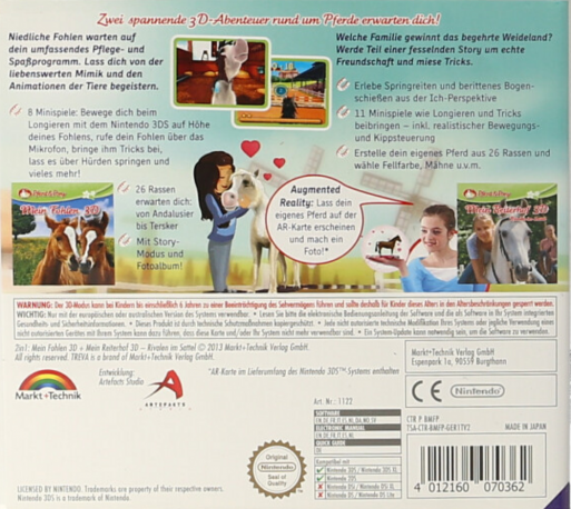 2 jeux en 1 Cheval & Poney : Mon Poulain 3D + Mon haras 3D - Tous en selle - Dos