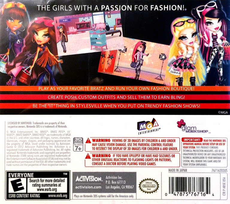 Bratz - Fashion Boutique - Dos