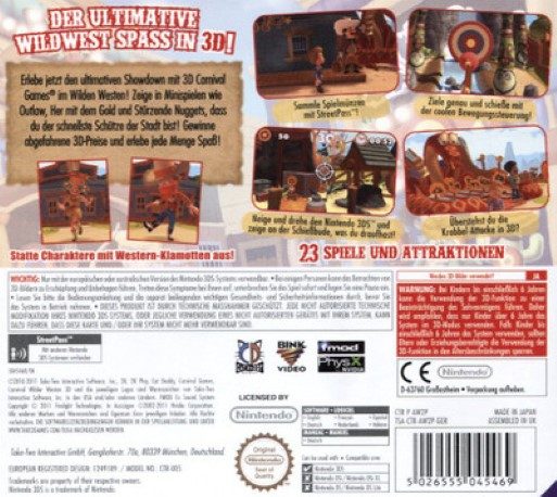 Carnival Games : Wild West 3D dos