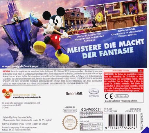 Disney Epic Mickey: The Power of Illusion - Dos