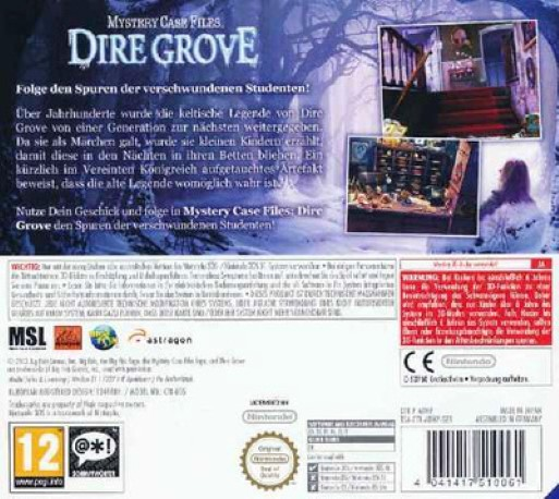 Mystery Case Files : Dire Grove - Dos