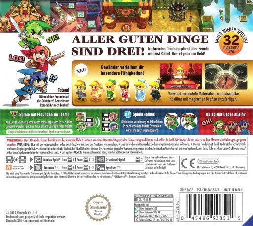 The Legend of Zelda : Tri Force Heroes - Dos