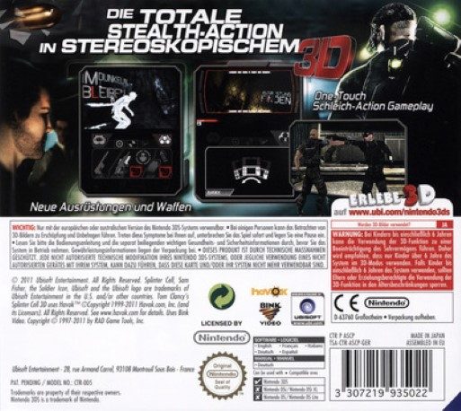 Tom Clancy's Splinter Cell 3d - Dos