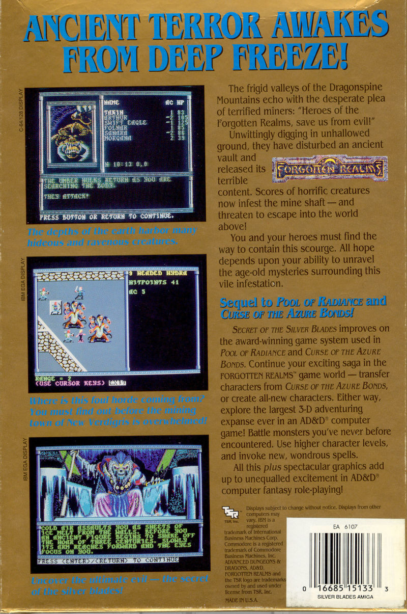 Advanced Dungeons & Dragons - Secret of the Silver - Dos