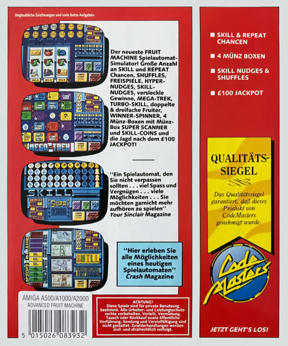 Advanced Fruit Machine Simulator - Dos