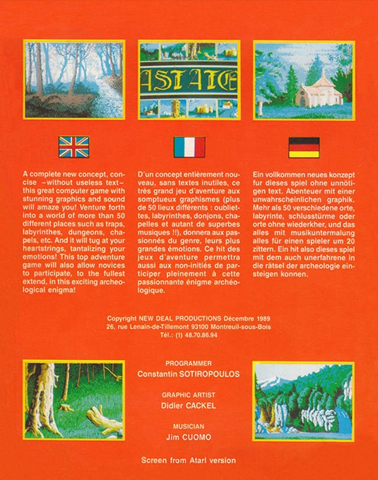 Astate : La Malediction des Templiers - Dos