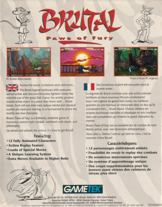 Brutal - Paws Of Fury - Dos