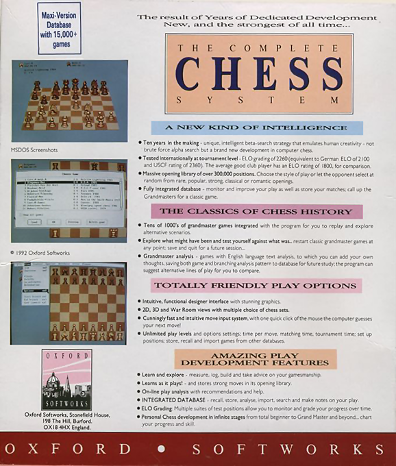 The Complete Chess System dos