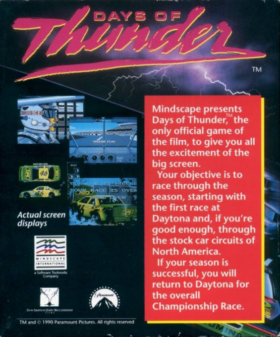 Days Of Thunder - Dos