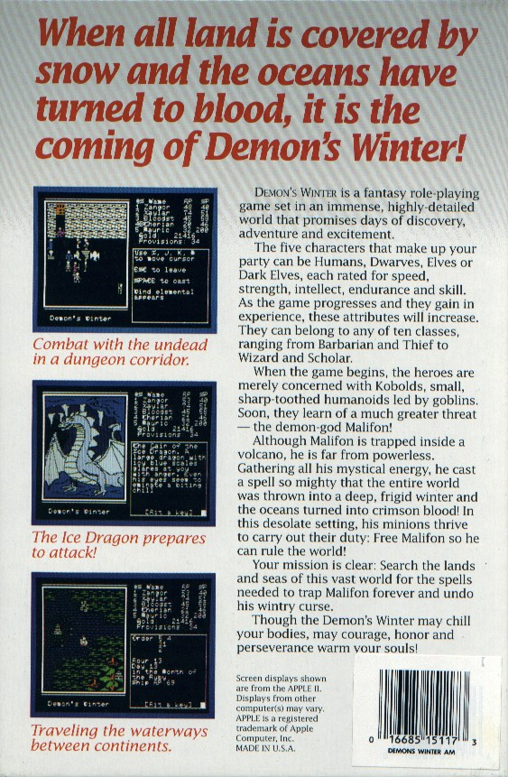 Demon's Winter - Dos