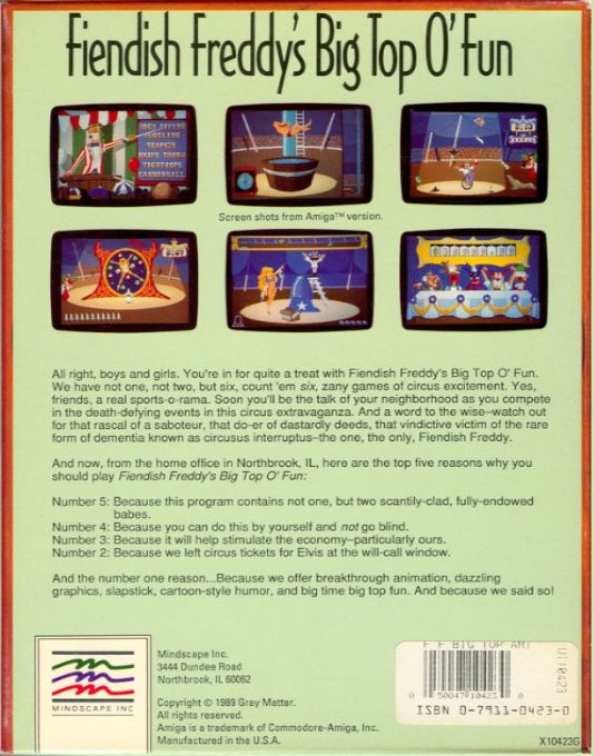 Fiendish Freddy's Big Top o' Fun - Dos