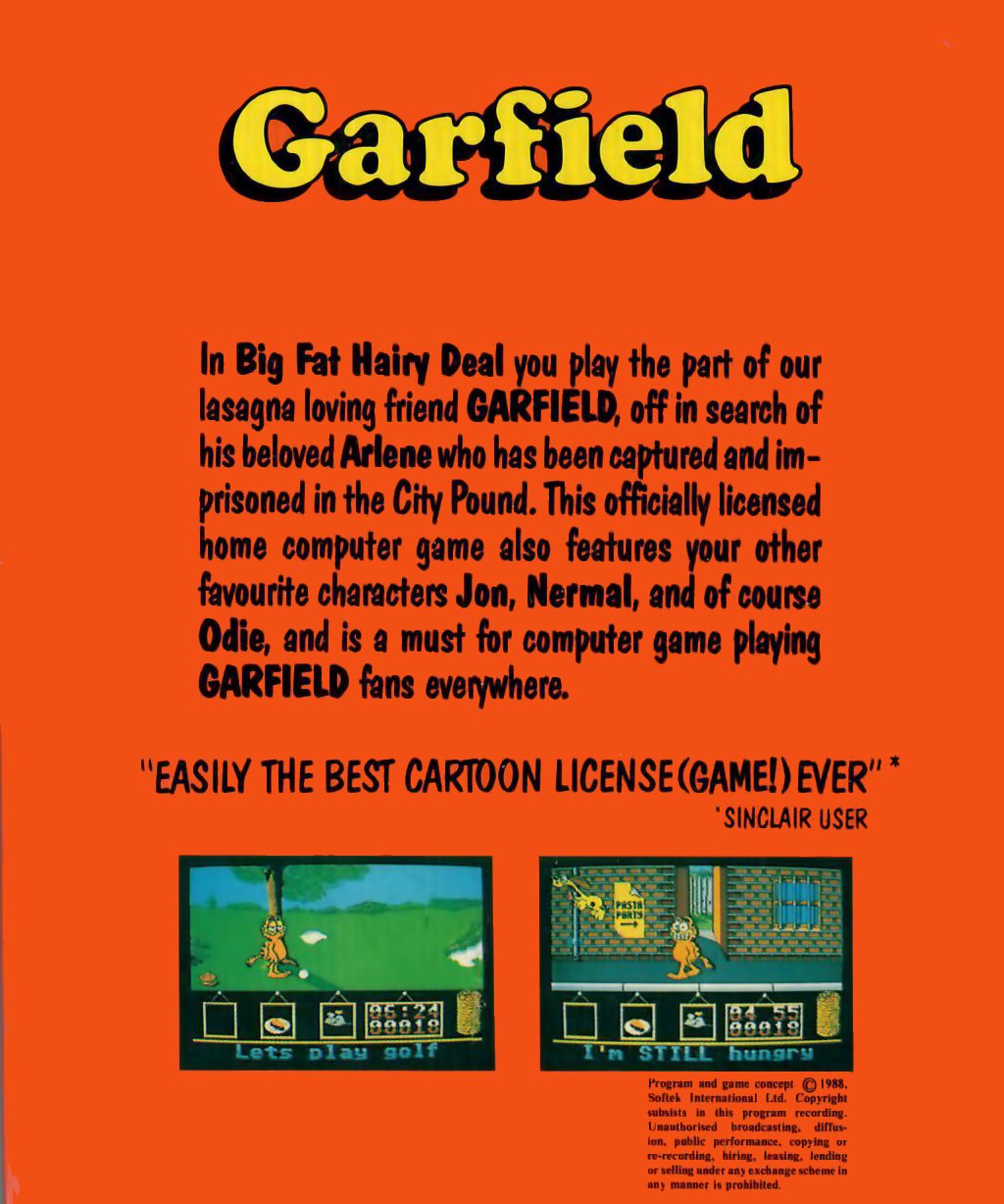 Garfield - Big, Fat, Hairy Deal dos