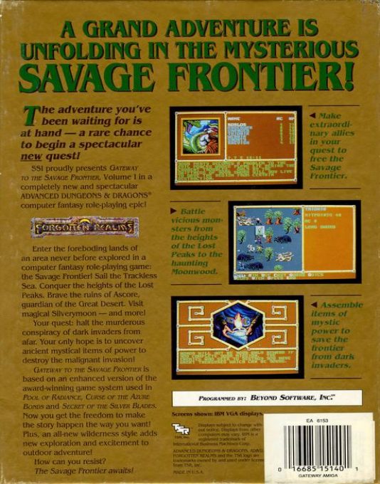 Gateway To The Savage Frontier dos