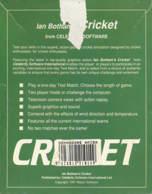 Ian Botham's Cricket - Dos