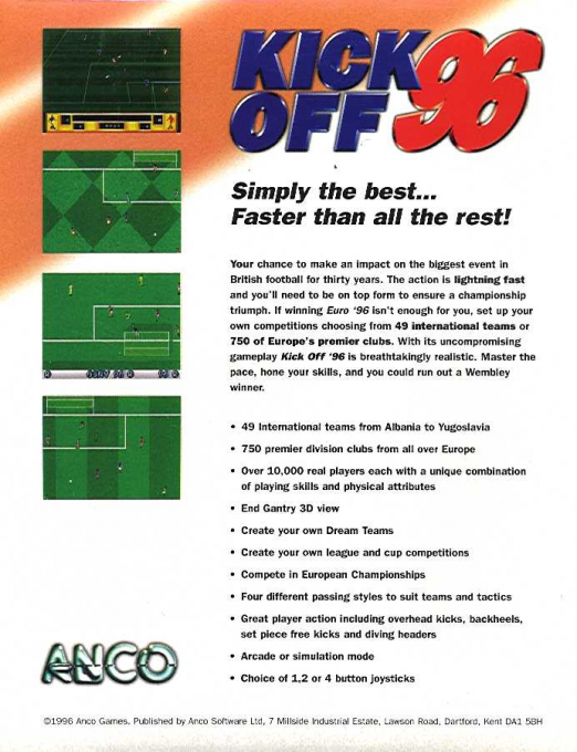 Kick Off 96 - Dos