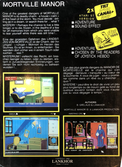 Le Manoir de Mortvielle - Dos