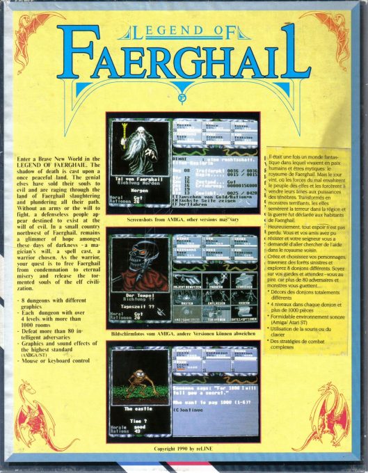 Legend Of Faerghail dos