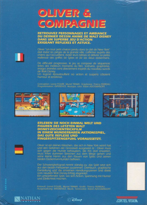 Oliver and Compagnie - Dos