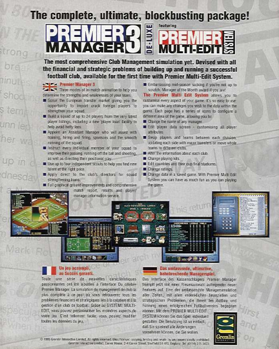 Premier Manager 3 - Dos
