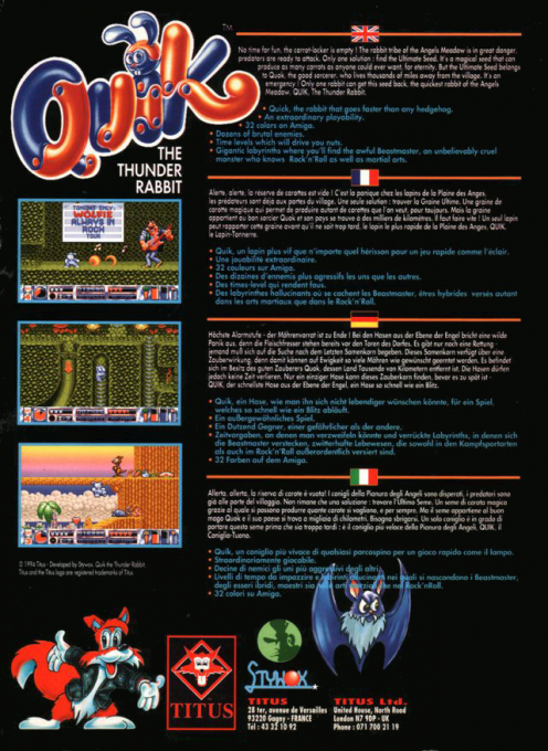 Quik The Thunder Rabbit - Dos