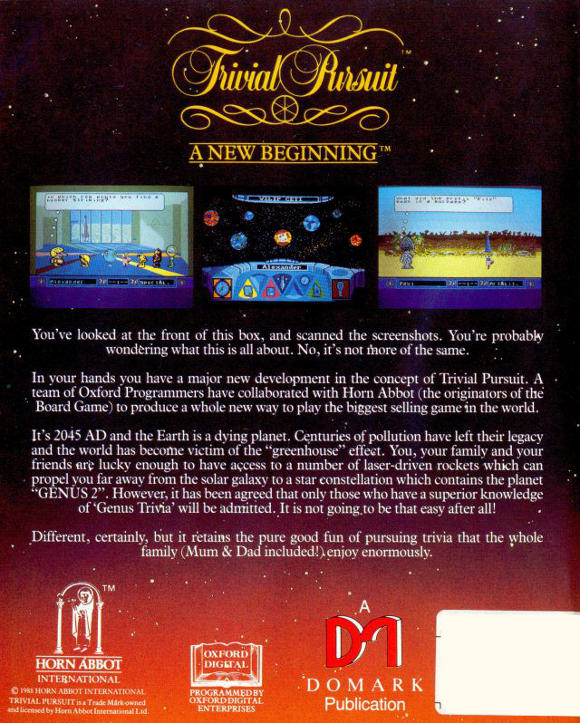 Trivial Pursuit - A New Beginning - Dos