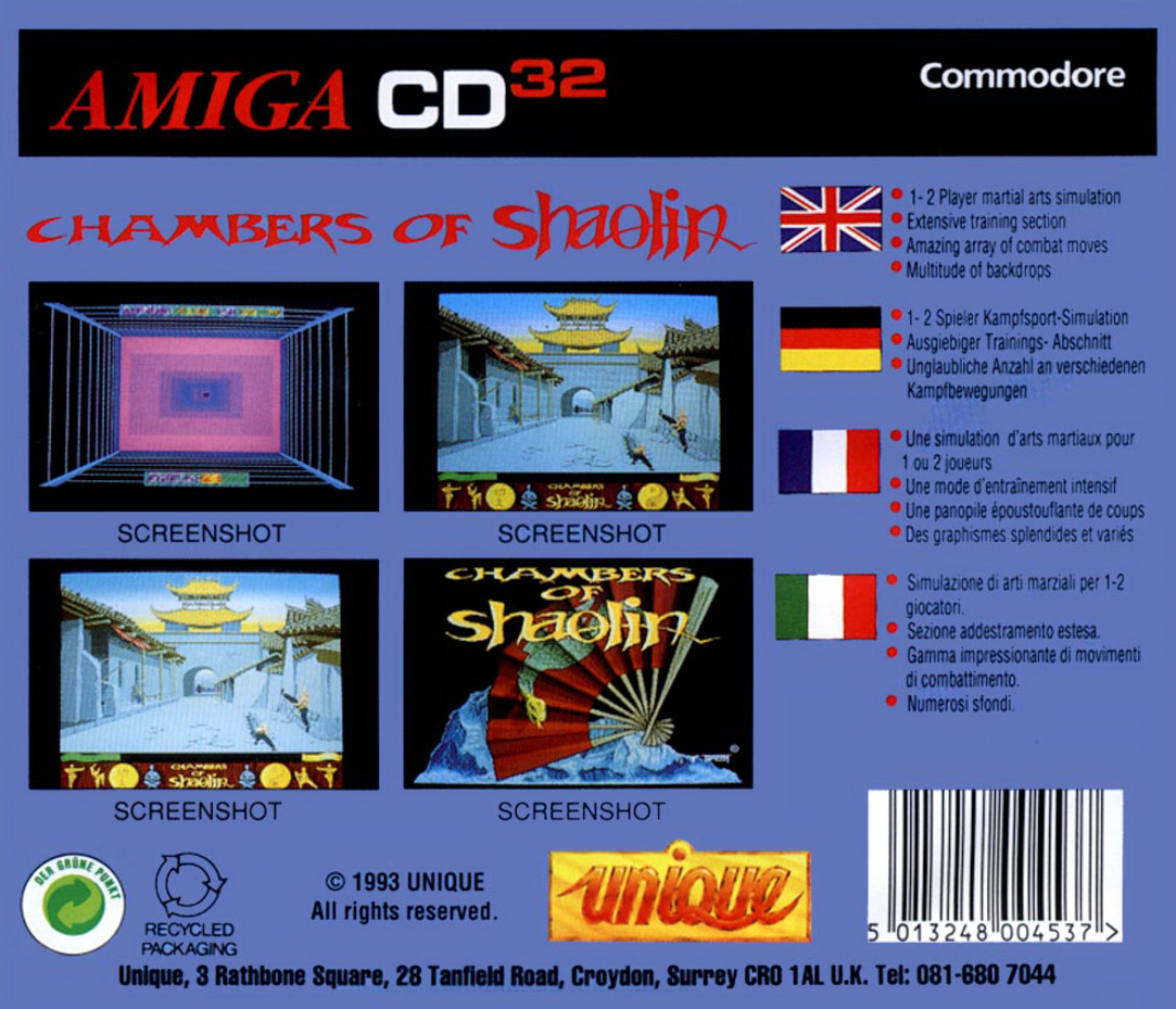 Chambers Of Shaolin - Dos