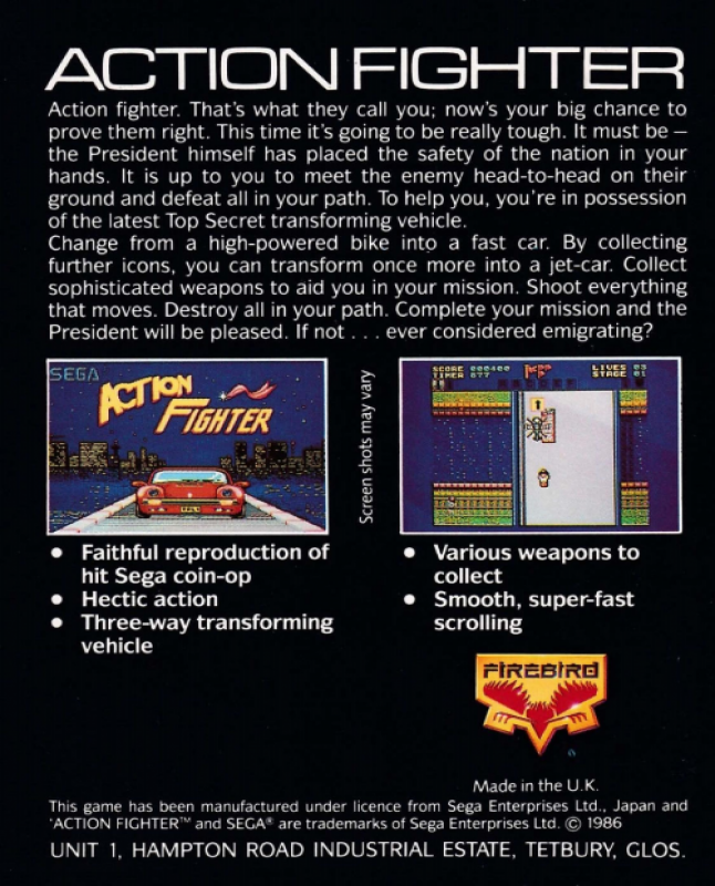 Action Fighter - Dos