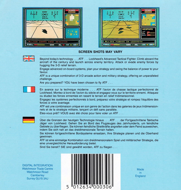 ATF - Advanced Tactical Fighter - Dos