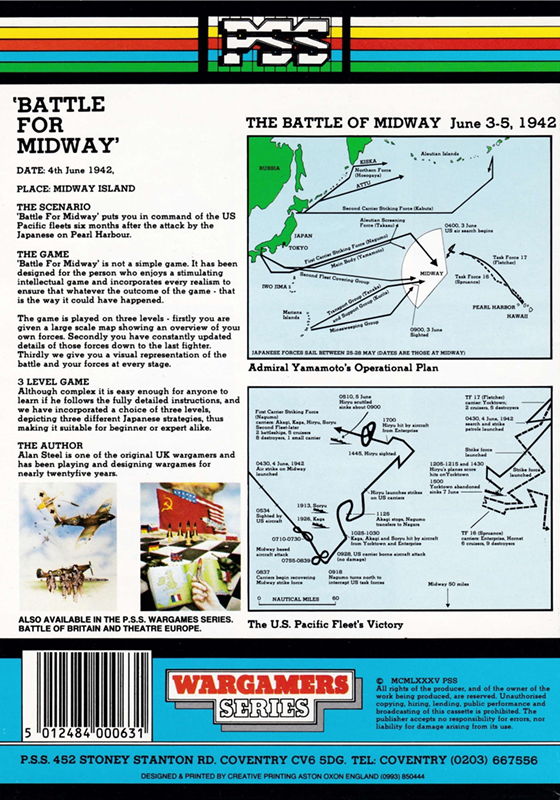 Bataille pour Midway - Dos