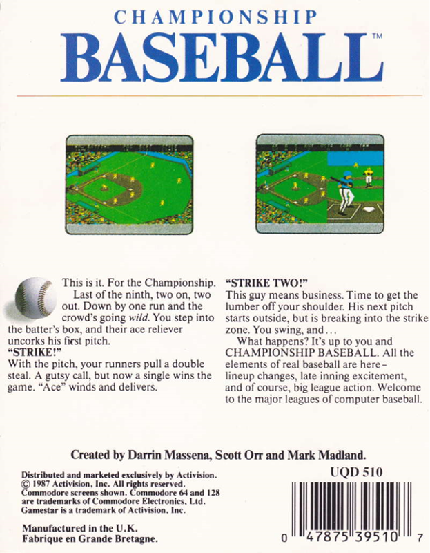 Championship Baseball - Dos