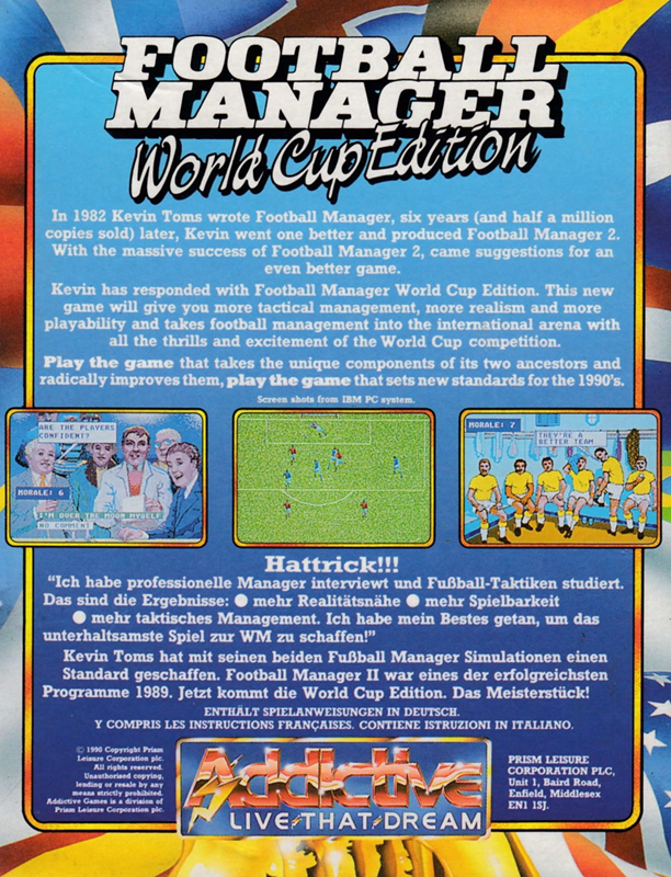 Football Manager - World Cup Edition - Dos