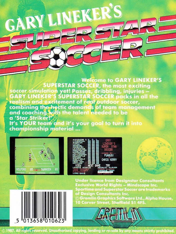 Gary Lineker's Super Star Football - Dos