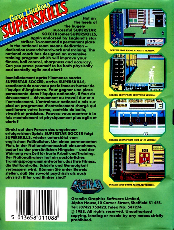 Gary Lineker's Superskills - Dos