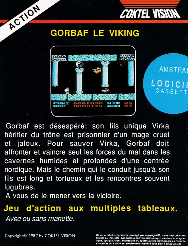 Gorbaf le Viking - Dos