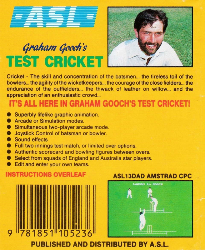 Graham Gooch's Test Cricket - Dos