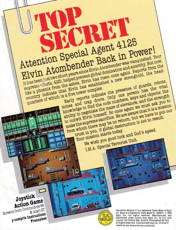 Impossible Mission 2 dos