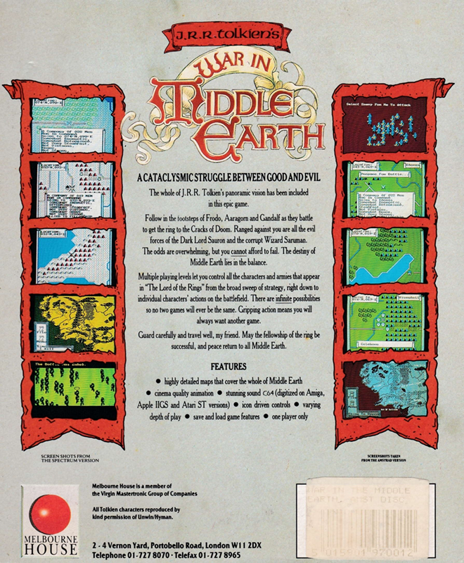 J.R.R. Tolkien's War in Middle Earth - Dos