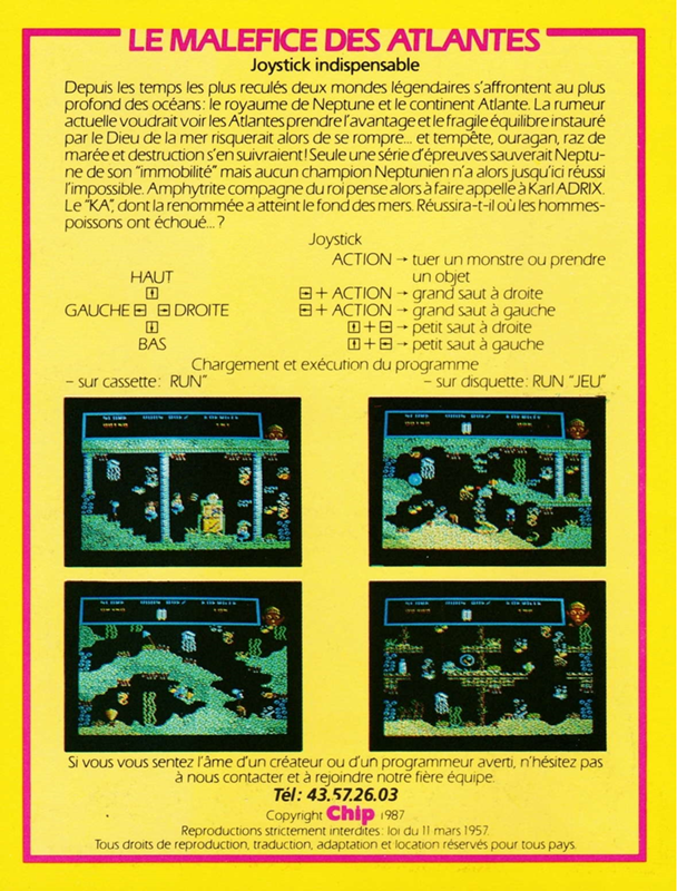 Le Maléfice Des Atlantes - Dos