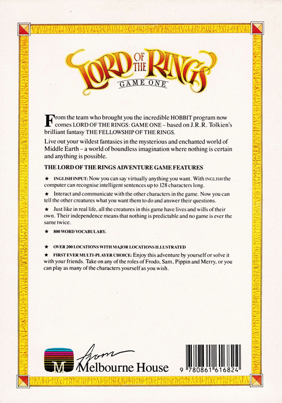 Lord Of The Rings - Game One - Dos