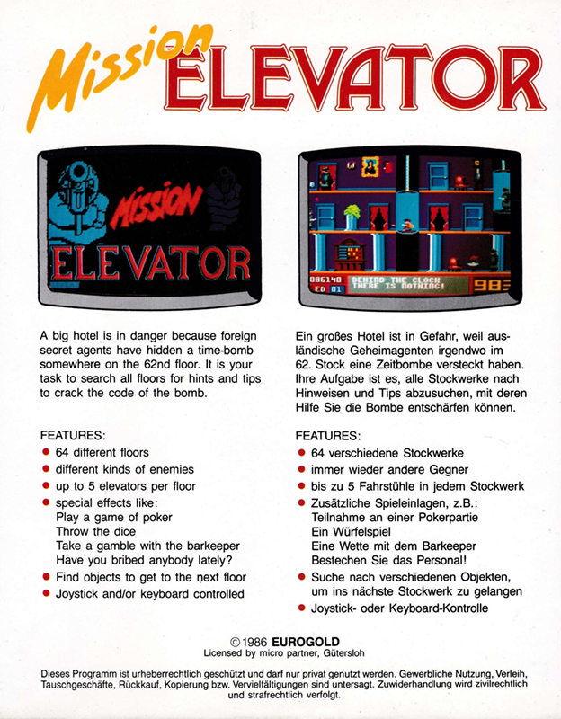 Mission Elevator - Dos