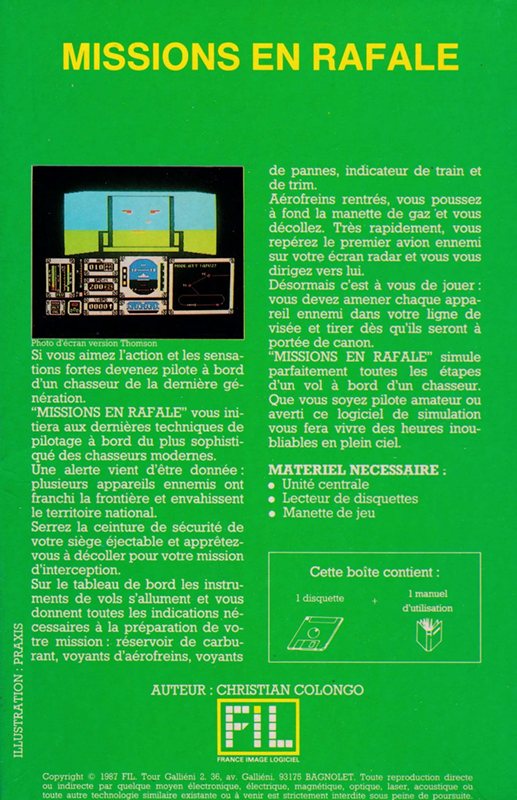 Missions En Rafale - Dos