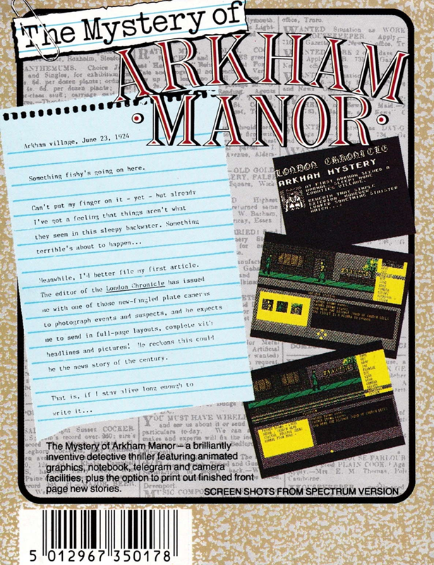 Mystery Of Arkham Manor, The - Dos