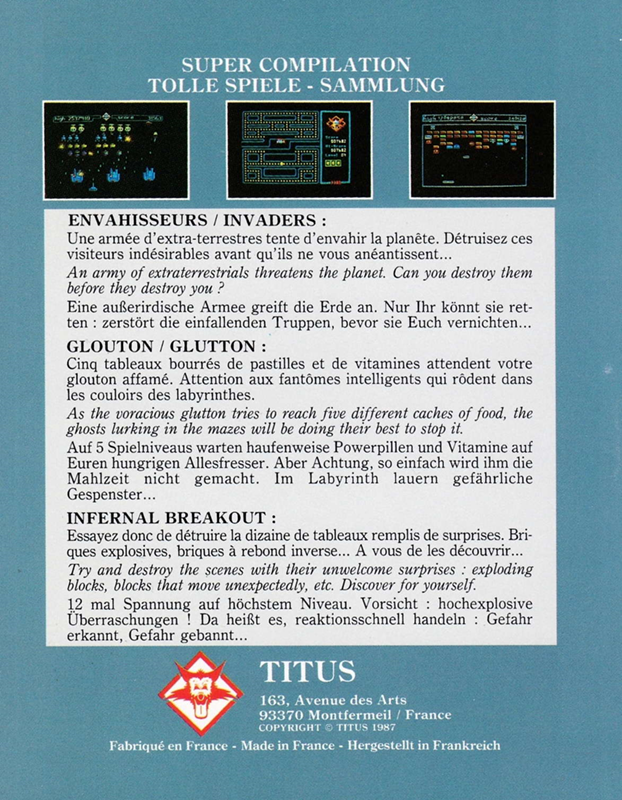 Titus Classiques 1 - Dos
