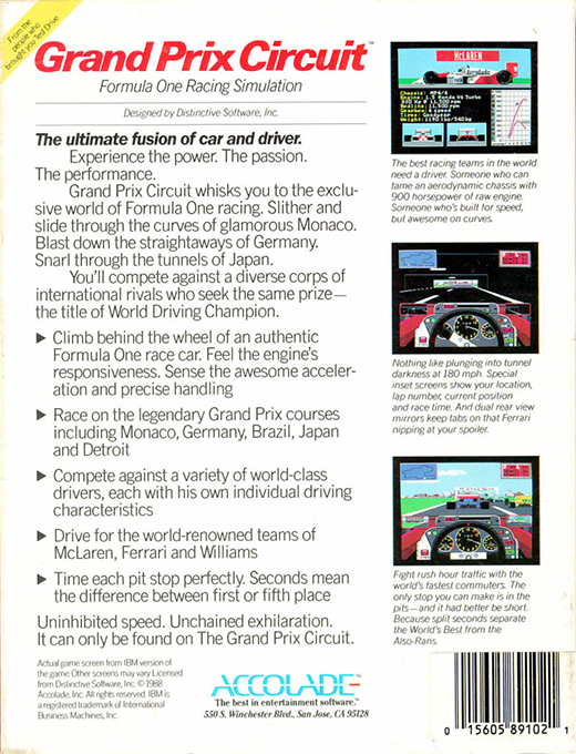 Grand Prix Circuit - Dos