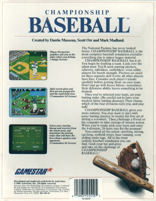 Championship Baseball - Dos