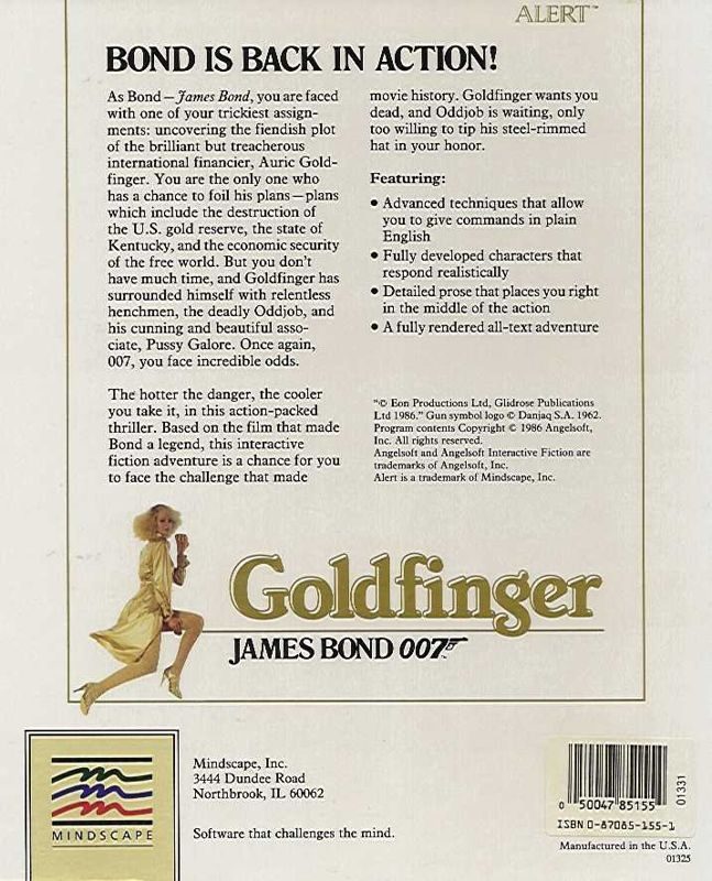 James Bond 007 : Goldfinger dos