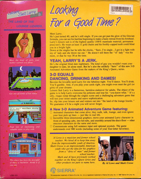 Leisure Suit Larry In The Land Of The Lounge Lizards - Dos