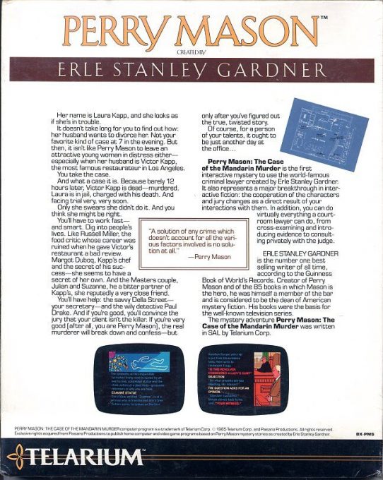 Perry Mason : The Case of the Mandarin Murder dos