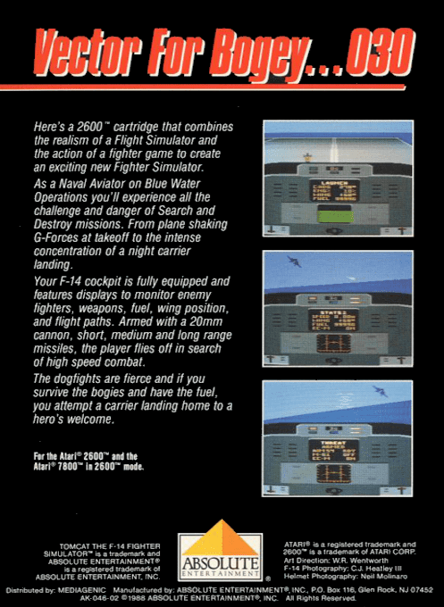 Dan Kitchen's Tomcat - The F-14 Fighter Simulator - Dos