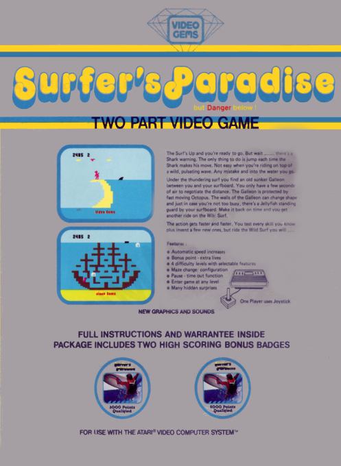 Surfer's Paradise - But Danger Below! - Dos